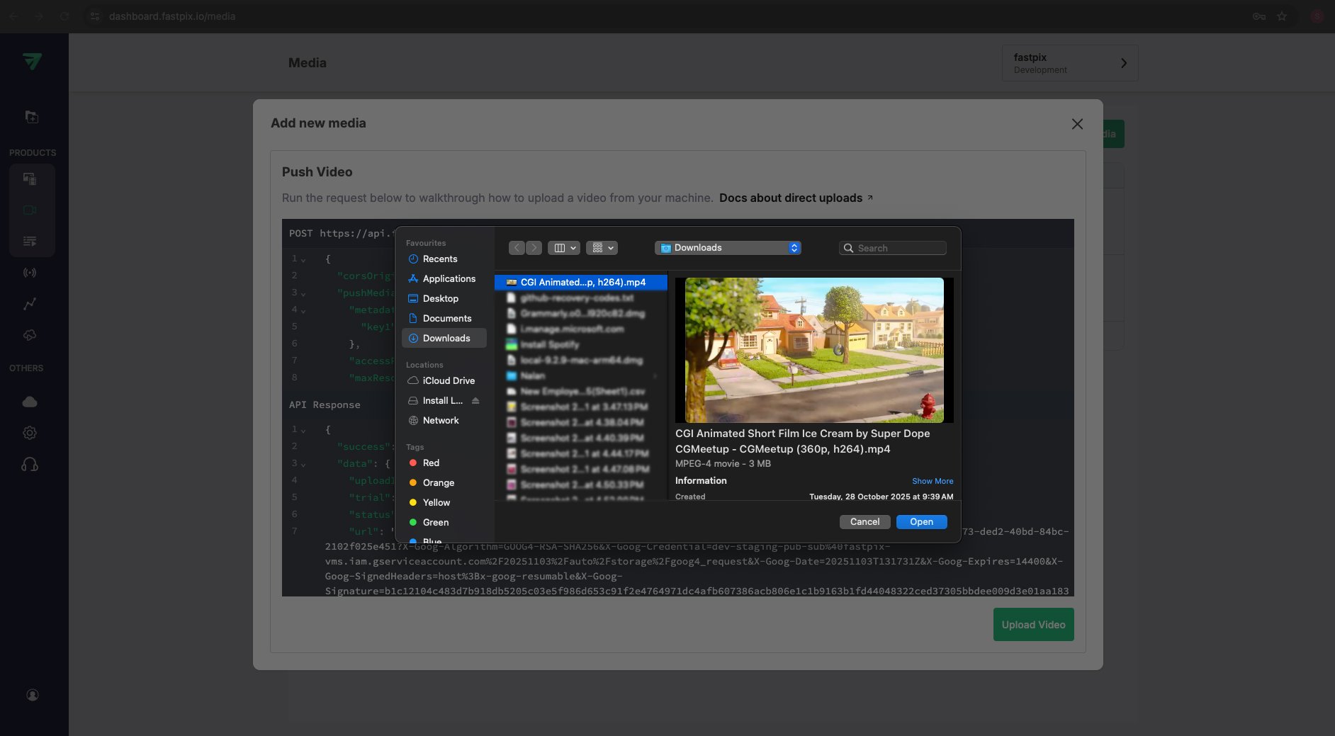 Using Google Drive link to upload 
